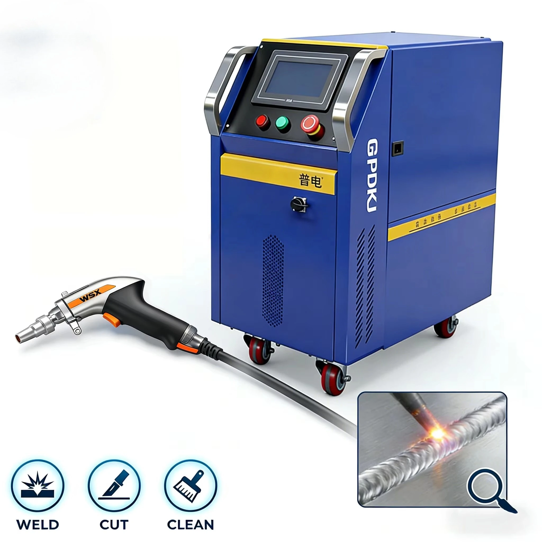 Портативный ручной лазерный св – обзор и цена Air Cooled Laser Welding Machine 1500W